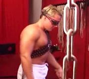 Leather bdsm gay Extreme bloating Woman in bondage